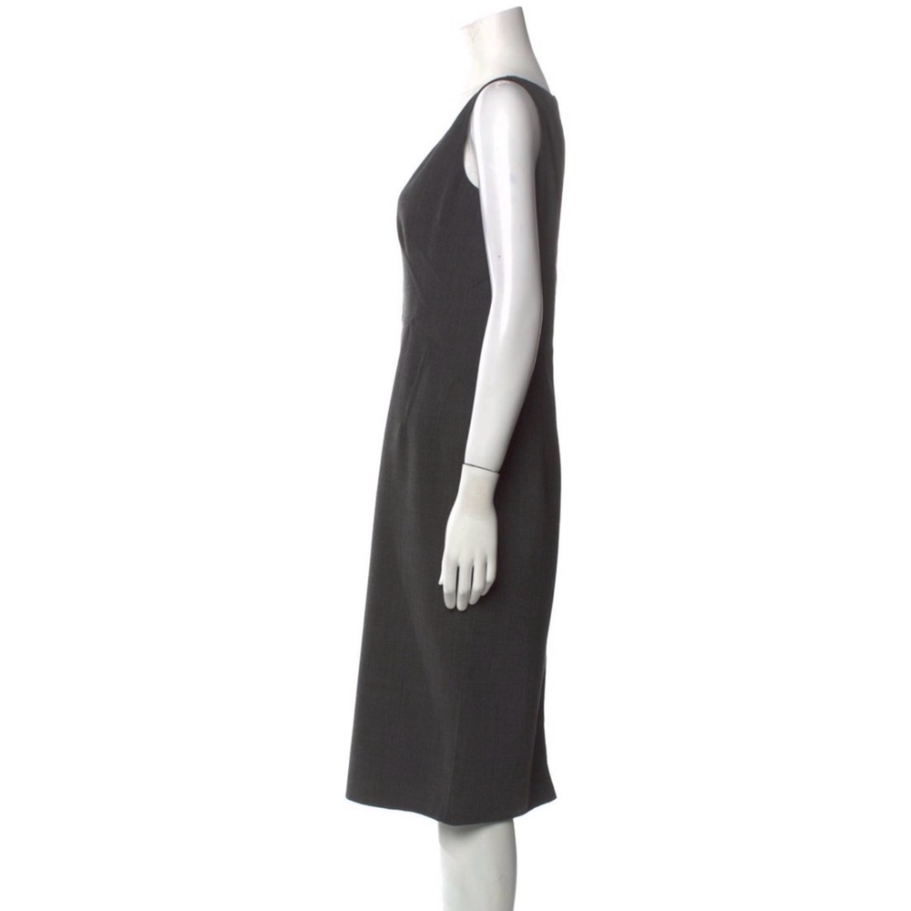Michael Kors Grey Virgin Wool Midi Length Dress - Size M - Picture 3 of 5